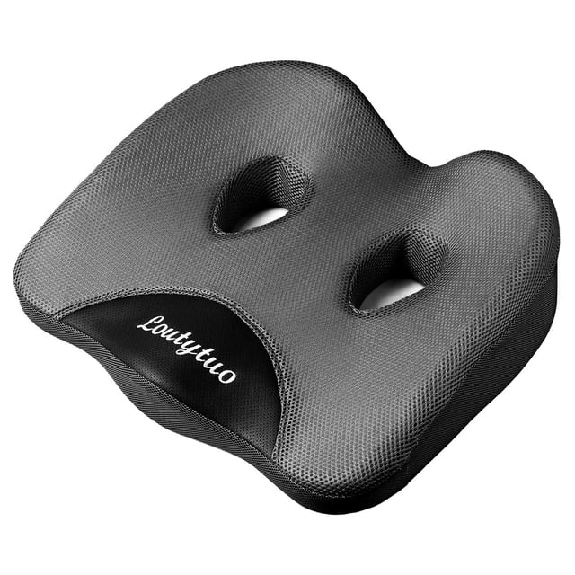 Funda para cojín de asiento LOUTYTUO, 100% espuma viscoelástica, lavable