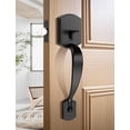 thumbnail image 2 of Front Door Handle and Deadbolt Set  Front Door Lock Set  Oil-Rubbed Bronze  Vintage Lower Half Entry Handleset  Entry Door Handle with Reversible Lever, 2 of 8