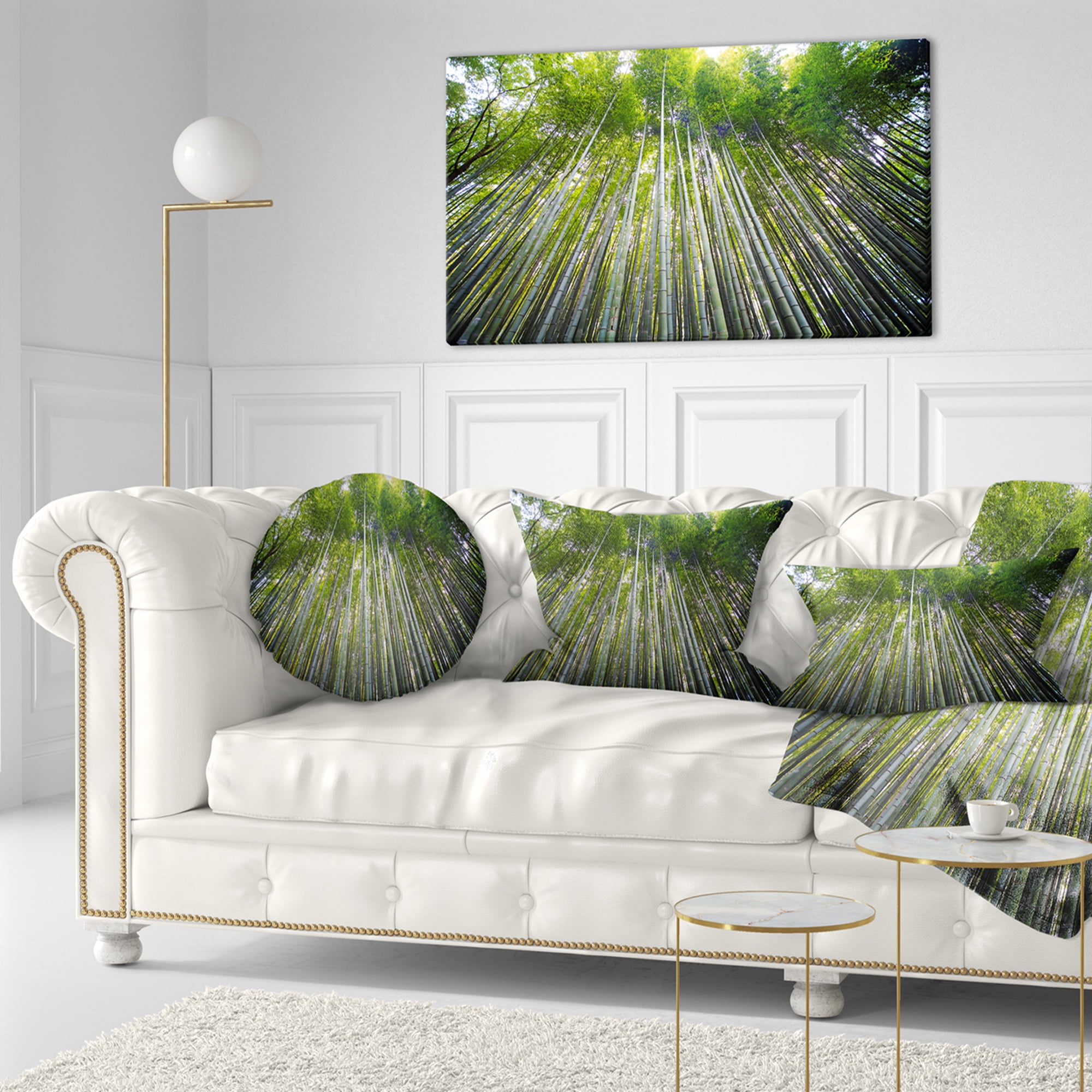 Designart 12" x 20" Multi-color Polyester Throw Pillow