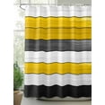 thumbnail image 2 of Yellow Black Shower Curtain, Striped Gradient Wood Grain Modern Art Waterproof Shower Curtain Set with 12 Hooks Lightweight Washable Fabric Shower Curtains for Bathroom 36x72 Inches, 2 of 6