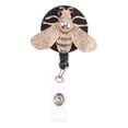 thumbnail image 1 of Support de Moulinet pour Badge en Strass, Pince Métallique Rétractable, Porte-Cartes d'Identité et Porte-Clés pour Femmes, 1 of 8
