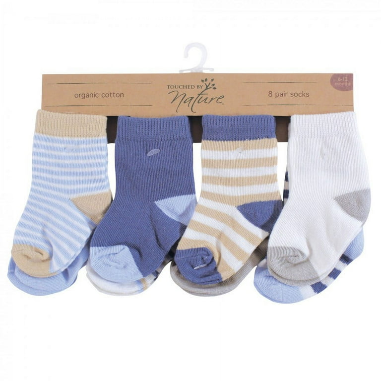 2025-25 秋冬新作  Touched by Nature Baby Boy Organic Cotton Socks, Tan Lt ベビー