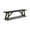 Brown Oak, variant on Grain Wood Furniture Cascais Solid Wood Bench with Farmhouse Base in Brown Oak Top and Base
