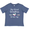 thumbnail image 3 of Inktastic My Great Grandma Loves Me Heart Great Grandchild Boys or Girls Baby T-Shirt, 3 of 5