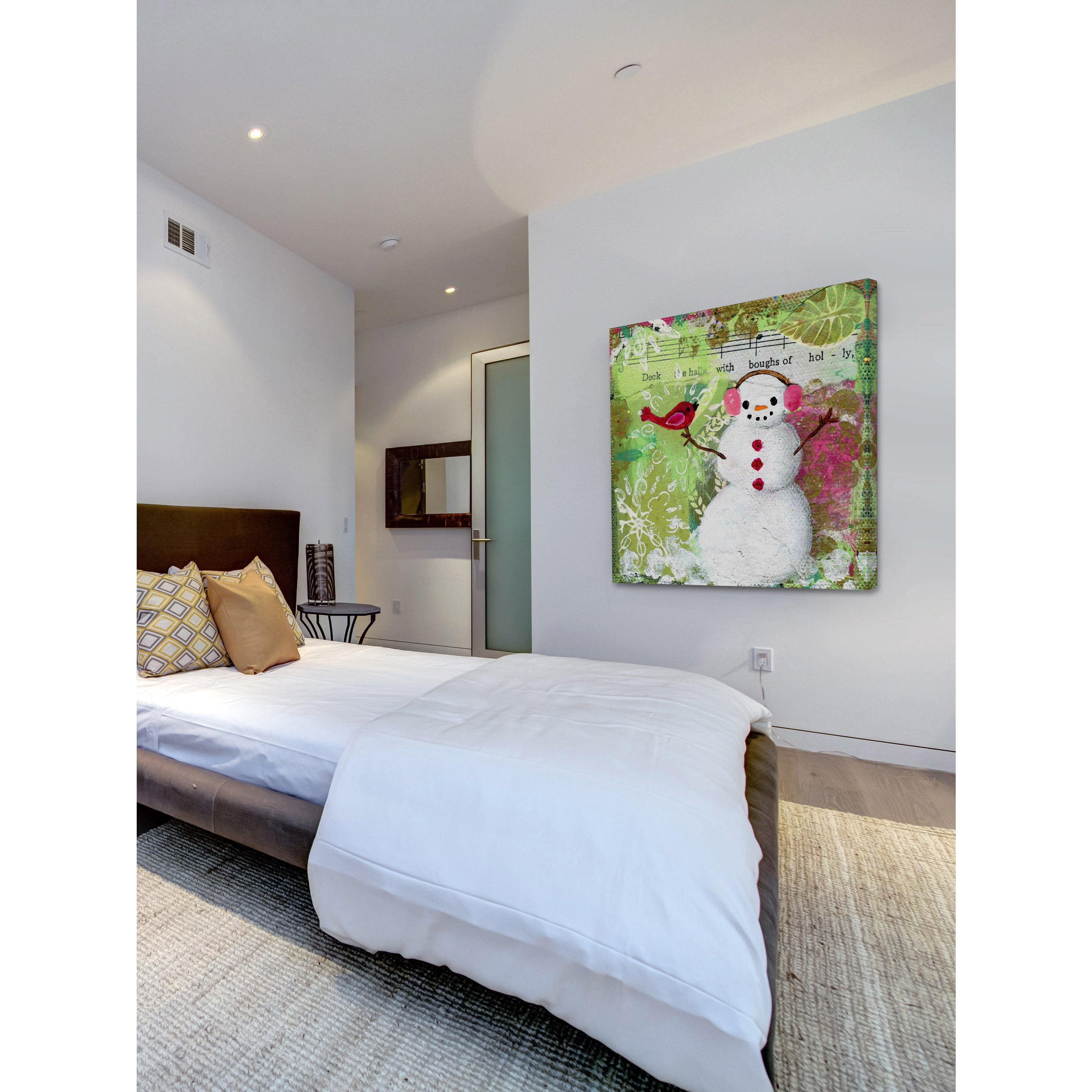 Marmont Hill "Deck the Halls" by Jill Lambert Painting Print on Wrapped Canvas