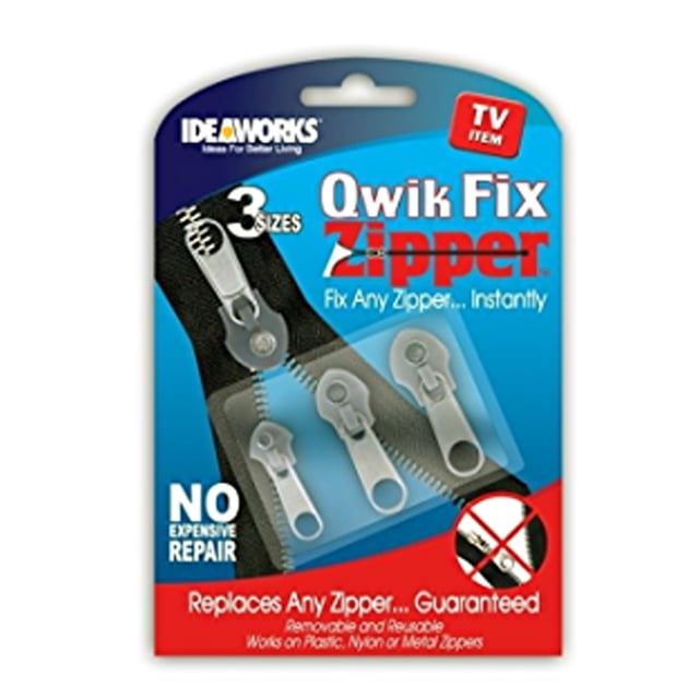 Qwik Fix Zipper Ideaworks JB6380 3 tamaños Fácil de instalar