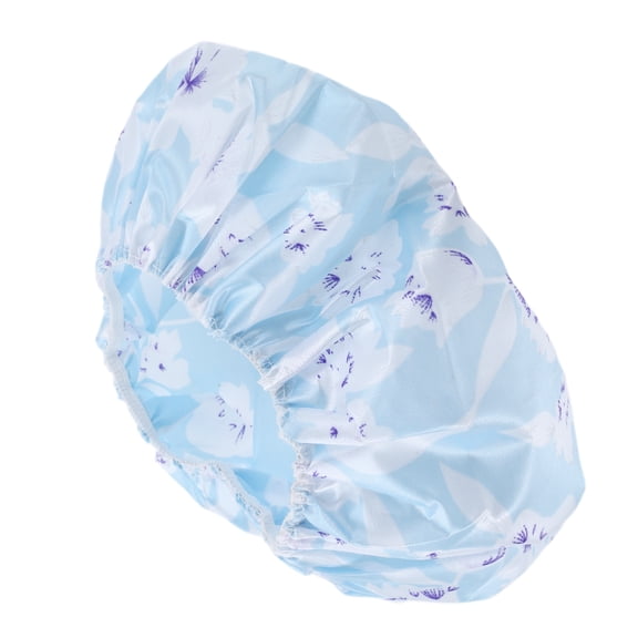 Unique Bargains Women's Durable Shower Hair Cap Blue