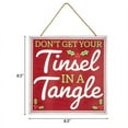 thumbnail image 2 of Darice Christmas Decor - Tinsel in A Tangle MDF Wood Wreath Sign, 2 of 2