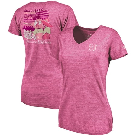 Fanatics Branded Women's Kentucky Oaks Best Dressed Tri-Blend V-Neck T-Shirt - Pink -
