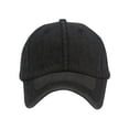 thumbnail image 2 of Top Headwear Washed Plain Baseball Cap - Black, 2 of 2