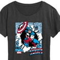 thumbnail image 3 of Marvel Captain America - Comic Book Panels - Women's Short Sleeve Graphic T-Shirt, 3 of 5