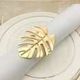thumbnail image 3 of Flmtop 6Pcs Tropical Leaf Shape Napkin Rings Buckle Holder Party Dinner Decoration, 3 of 10