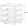 thumbnail image 2 of Caja organizadora AJIODA con 3 cajones de acrílico transparente para maquillaje, 2 of 8