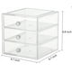 thumbnail image 2 of Caja organizadora AJIODA con 3 cajones de acrílico transparente para maquillaje, 2 of 8