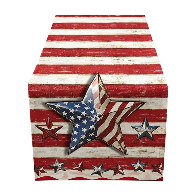 EGNMCR Memorial Day Decorations,4Th of July Decorations 4th Of July Decorative Tablecloth And Table Runner Independence Day Patriotic Table Linen Set Dining Table Home Decoration Linen runner