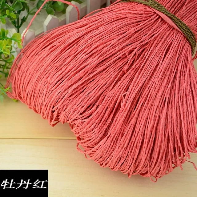 500g Summer Raffia Yarn Crochet Natural Paper Straw Threads Handcrafts For DIY Knitting Hat Handbag Purse Basket Rattan Material