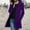 Purple, variant on DuoJiaJ Ladies Thick Woolen Coat Mid Length Quality Overcoat For Autumn And Winter Womens Lightweight Winter Coat Green L