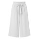 thumbnail image 5 of Pantalones Sueltos para Mujeres de Verano Pata Recta de Color Sólido con Bolsillos Y Cintura Elástica para Pantalones Casuales para Mujeres de Verano, 5 of 6