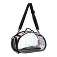 thumbnail image 3 of Bolso de mano plegable de lados suaves para mascotas, bolso de mano, bolsa de burbujas transparente para mascotas Rosa S, 3 of 8