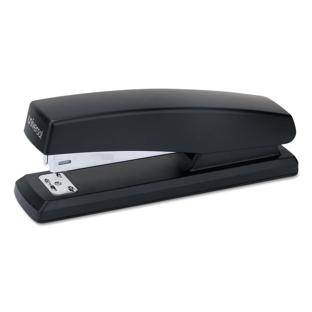 Universal Economy Full-Strip Stapler, 20-Sheet Capacity, 3" Throat, Black