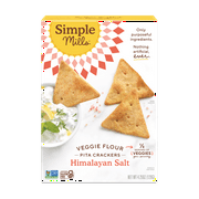 Simple Mills Veggie Flour Pita Crackers, Himalayan Salt, Gluten-Free Crackers, 4.25 oz