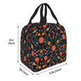 thumbnail image 2 of KLL Mexican Flower And Birds Print Insulated Lunch Bag Women, Reusable Cute Tote Lunch Box for Adult & Men, Leakproof Cooler Lunch Bags for Work Office Travel Picnic, 2 of 6