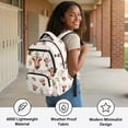 thumbnail image 4 of Bulopur Pink Highland Cow Kids Backpack for Girls, Western Cactus Print School Bag Lightweight/Breathable/Durable/Waterproof Multi-Pocket Book Bag for Kids 6-12 Back to School, 4 of 8