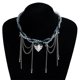 thumbnail image 4 of Trendy Teardrop Tassels Necklace with Heart Charm Comfortable Alloy Suitable for Fashionable Women Casual Wear, 4 of 4