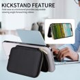 thumbnail image 6 of Zipper Pocket Card Slots RFID Blocking Kickstand Magnetic Back Bag, for Phone Case with Magnetic Suction, Such as for iPhone 12 13 14 15 Series, (Other Phones Come with Magnetic Rings), Black, 6 of 8