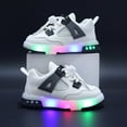 thumbnail image 5 of Xudanell Baby Boy Shoes Boys Sneakers Strap Athletic Shoes Sneaker for Running Little Kid Light Up Shoes, 5 of 8