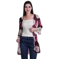 thumbnail image 2 of Moomaya Printed Georgette Beach Clothes For Women Short Shrug Cover Up Cardigan, 2 of 5
