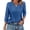 Blue_04#78, variant on Cotton Henley Shirts for Women 3/4 Sleeve Solid color Dressy Tank Tops for Women Fall V-Neck Button Blouses for Women Dressy