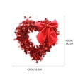 thumbnail image 3 of Taicans Tinsel Heart Shaped Wreath,16.5in Red Glitter Heart Wreath with Bow,Valentine's Day/Christmas Decor,Door Wall Hanging,Romantic Holiday Decorations,Heart Wreath for Home Decor, 3 of 4