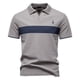 thumbnail image 4 of Blusa y camisa de manga corta con cuello vuelto para hombre, de verano, de color liso, con solapa, informal, de manga corta, 4 of 6