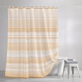 thumbnail image 4 of Shower Curtains for Bathroom-36"x72",Abstract Orange Pinstripes Waterproof Bath Curtain Grommet Shower Curtain Set with Hooks, 4 of 9