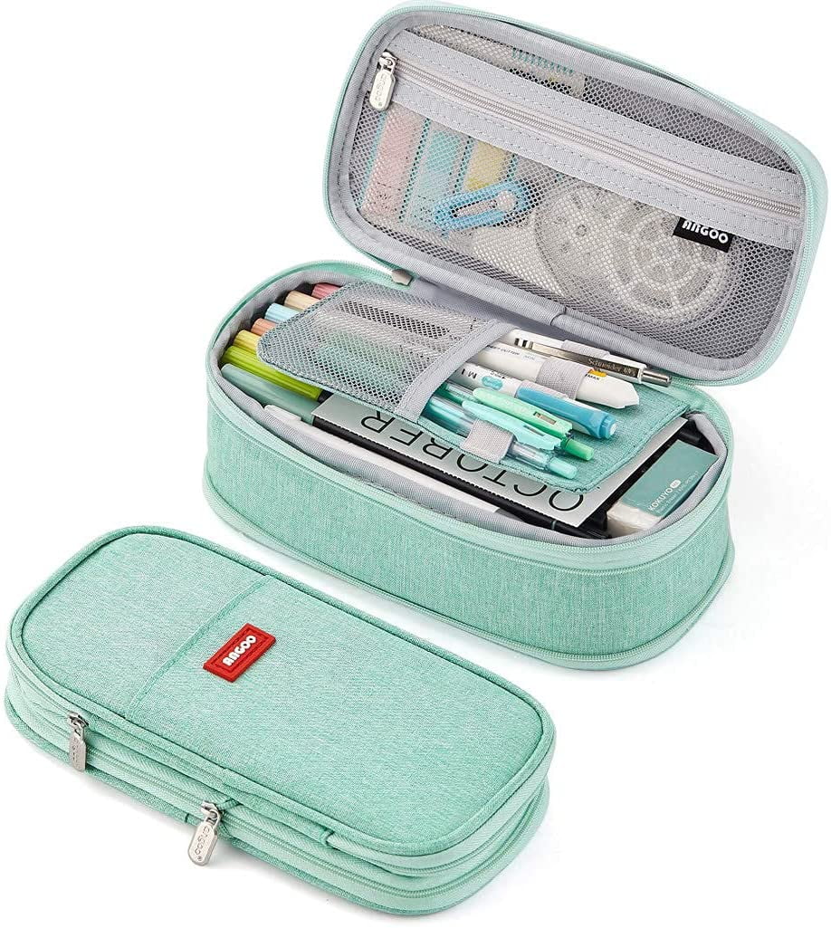Large Capacity Pencil Case, Big Pen Case Pencil Pouch Bag with Double