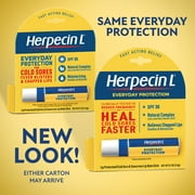 Herpecin L Lip Balm Cold Sore, Fever Blisters, Chapped Lip Relief SPF30, Lemon, Lysine, 0.1oz