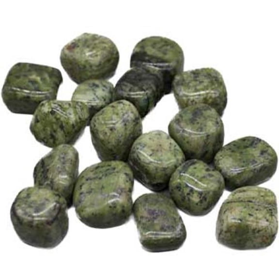 AzureGreen GTJADJB 1 lbs Jade, Jungle Tumbled Stones