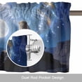 thumbnail image 6 of Lion Valance Curtain Watercolor Lion Fantasy Moon Mystic Natural Scenery Window Valances Rod Pocket Short Curtains Window Treatments for Kitchen Bedroom Bathroom Laundry 56" x 16", 6 of 9