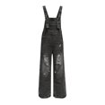 thumbnail image 4 of ABATAB Jean Overalls for Women Wide Leg Baggy Stretchy Denim Clothing Button Adjustable Strap Ripped Casual Loose Fit Overall Jumpsuit, 4 of 7