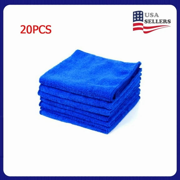 20Pcs Microfiber Cleaning Cloth Towel Rag Car Polishing No Scratch Autodetailing
