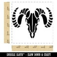 thumbnail image 2 of Ram Skull with Curved Horns Square Rubber Stamp Stamping Scrapbooking Crafting - Small 1.25in, 2 of 7
