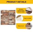 thumbnail image 3 of Paneles de pared 3D Unique Bargains 30 piezas de ladrillo espuma autoadhesivo marrón, 3 of 7