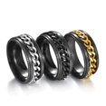 thumbnail image 2 of Anillo relajante para ansiedad para hombres, Anillos giratorios De acero inoxidable, anillo De articulación De cadena libre, accesorios, 2 of 4