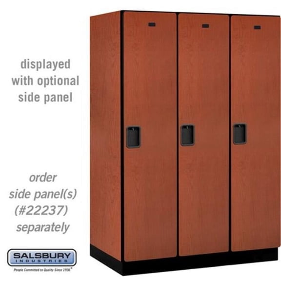 Salsbury Industries 18-21364CHE 18 in. Wide Single Tier Designer Wood Locker, Cherry - 3 x 6 ft. x 24 in.