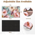 thumbnail image 4 of Coffee Mat for Countertops, Watercolor Painting Flower Dish Drying Mat 2 Pcs for Kitchen Coffee Bar Accessories, Coffee Maker Espresso Machine Dish Rack Hide Stain Rubber Backed 12x19in, 4 of 6