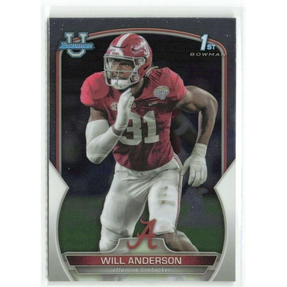 NFL 2022 Bowman Chrome University Will Anderson Jr. #52 (1st Bowman)