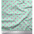 thumbnail image 1 of Soimoi Poly Georgette Fabric Leaves & Floral Artistic Printed Craft Fabric by The Yard 52 Inch Wide, 1 of 4