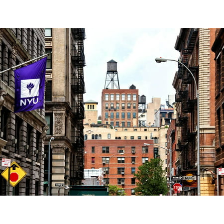 Architecture and Buildings, Greenwich Village, Nyu Flag, Manhattan, New York City, United States Print Wall Art By Philippe (Best Villages In New York)