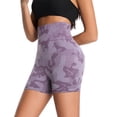 thumbnail image 3 of WRFWUL Womens High Waisted Camo Print Biker Shorts Stretchy Tummy Control Seamless Workout Pants Gym Yoga Running Leggings, 3 of 4